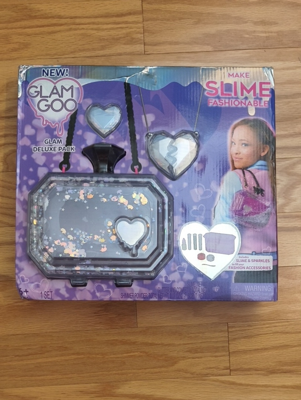 Glam Goo Deluxe Pack Purple Heart Slime Fashion Kit Ages 6+ NWT